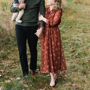 Rust floral Madewell dress